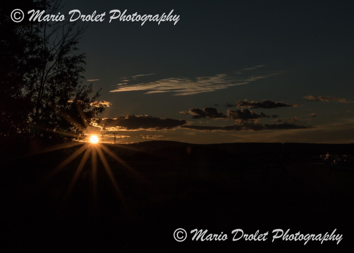 Sunset over Mont Bel Air, Quebec City
