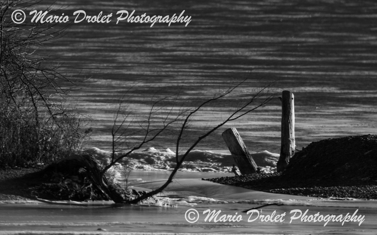 Frozen Water on the shores of Lake Ontario in early winter
