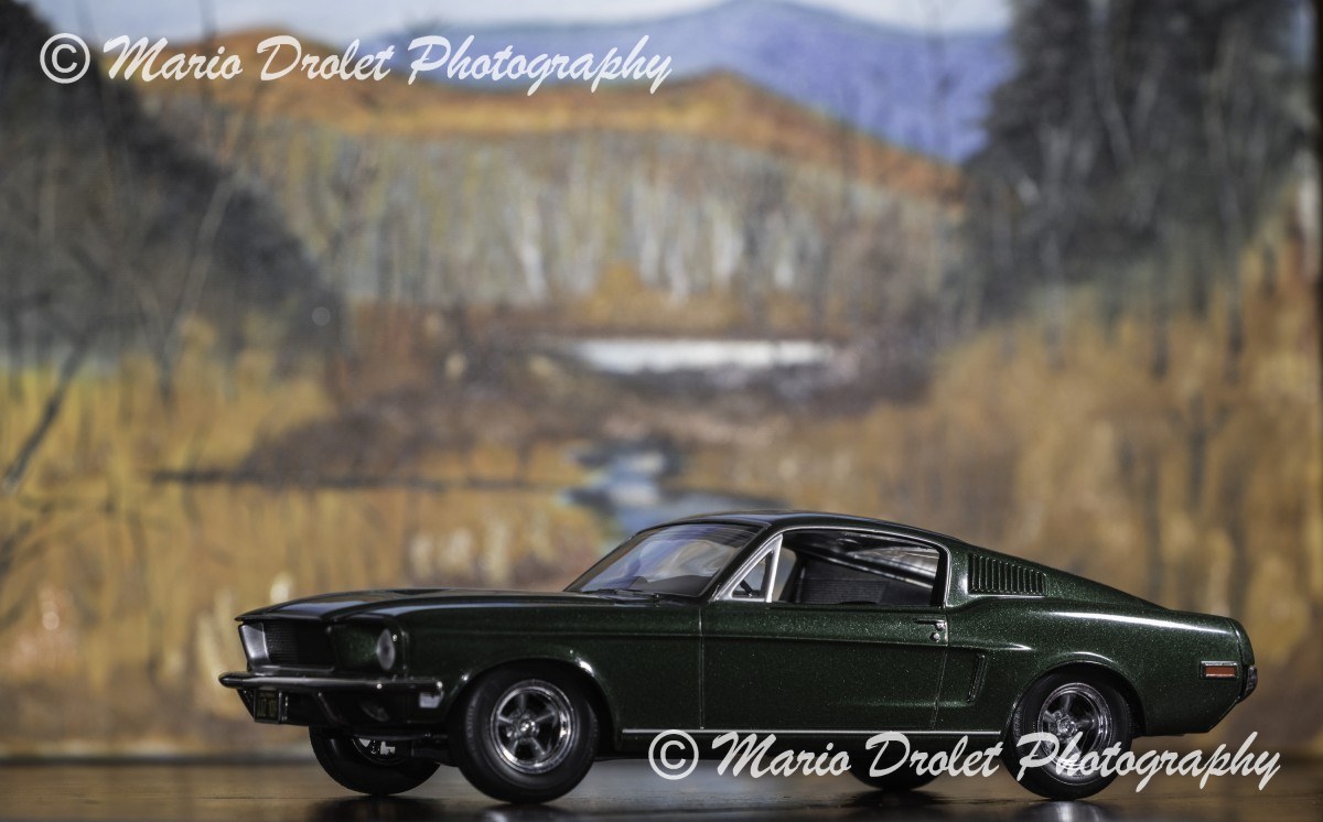 Scale model of a 1968 Mustang Bullitt