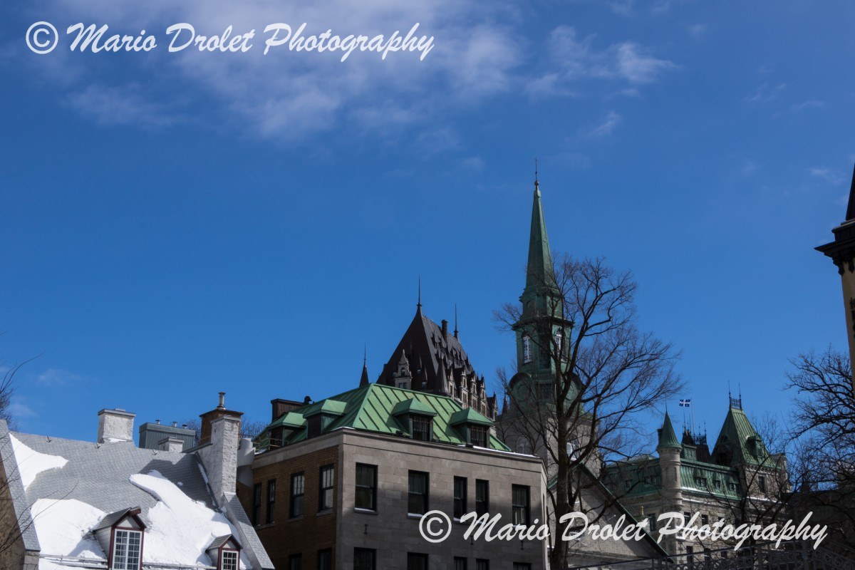 Chateau Frontenac Viewed From Behind City Buildings