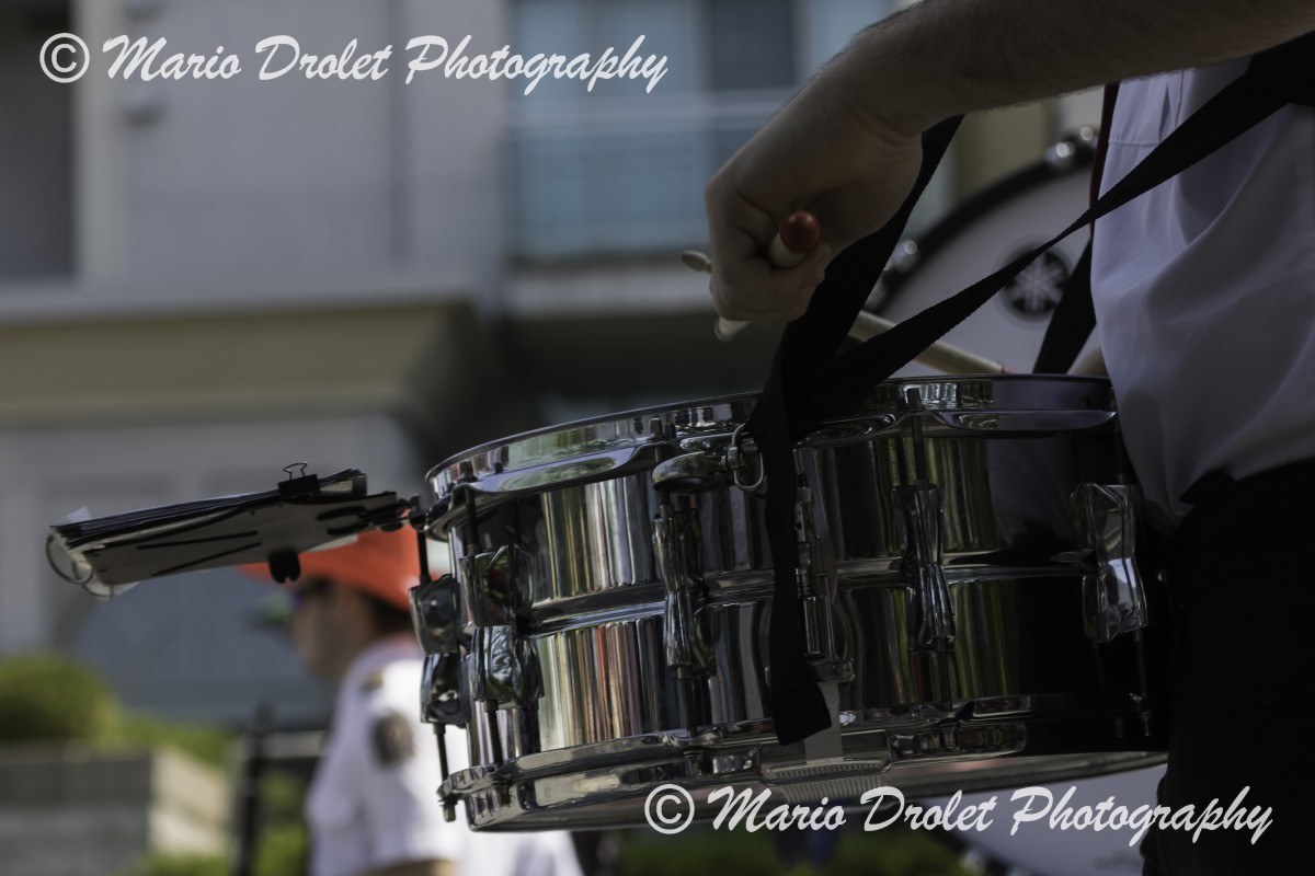 Chrome Snare Drum During the Port Credit Canada Day Parade