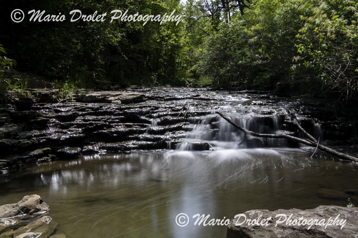 Felker's Falls in the summer at slow shutter speed