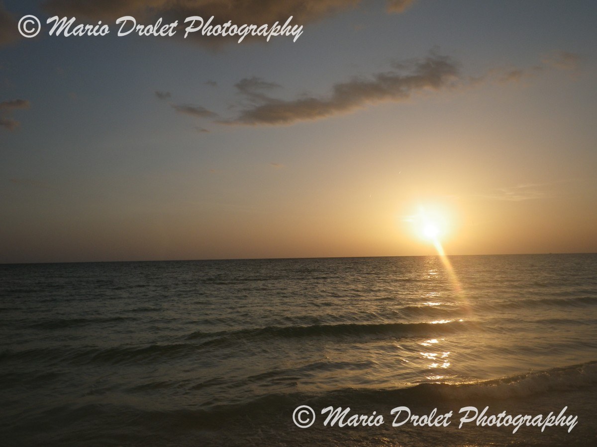 Sunset the Gulf of Mexico, Lido Beach, Florida