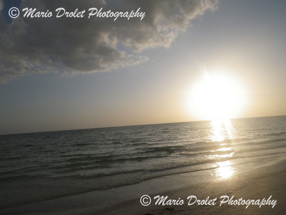 Sunset the Gulf of Mexico, Lido Beach, Florida