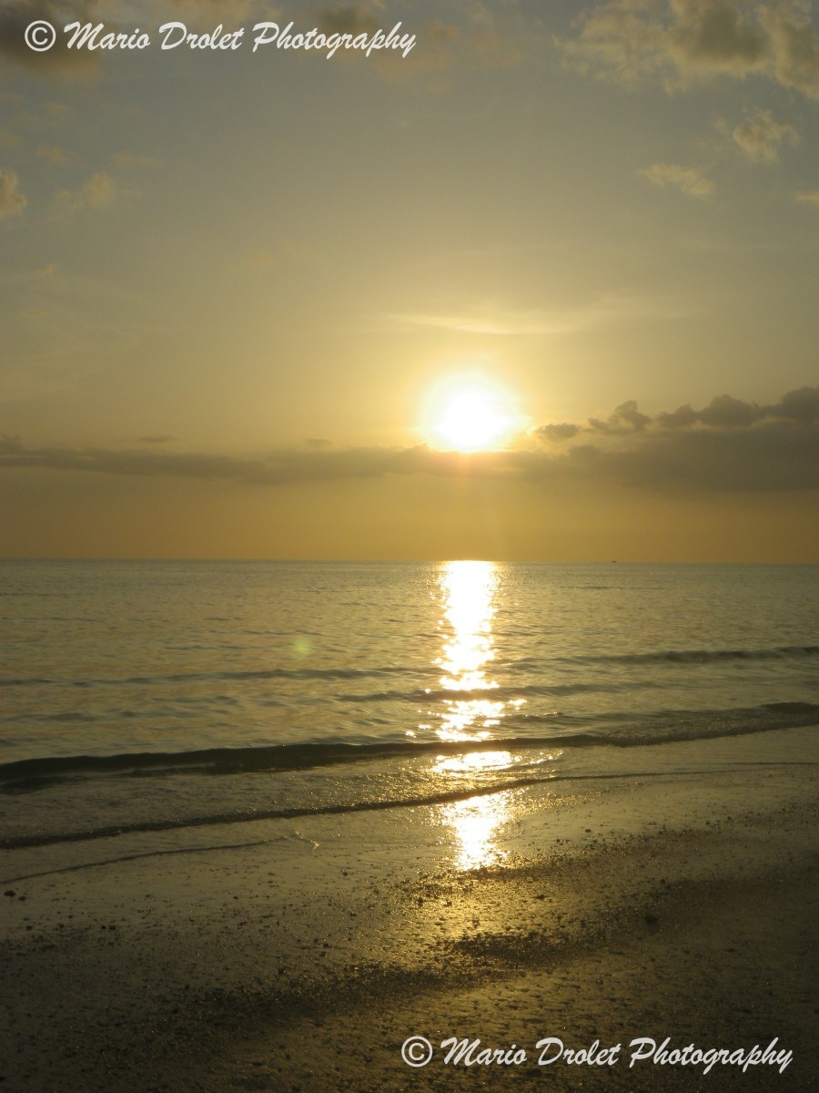 Sunset the Gulf of Mexico, Lido Beach, Florida