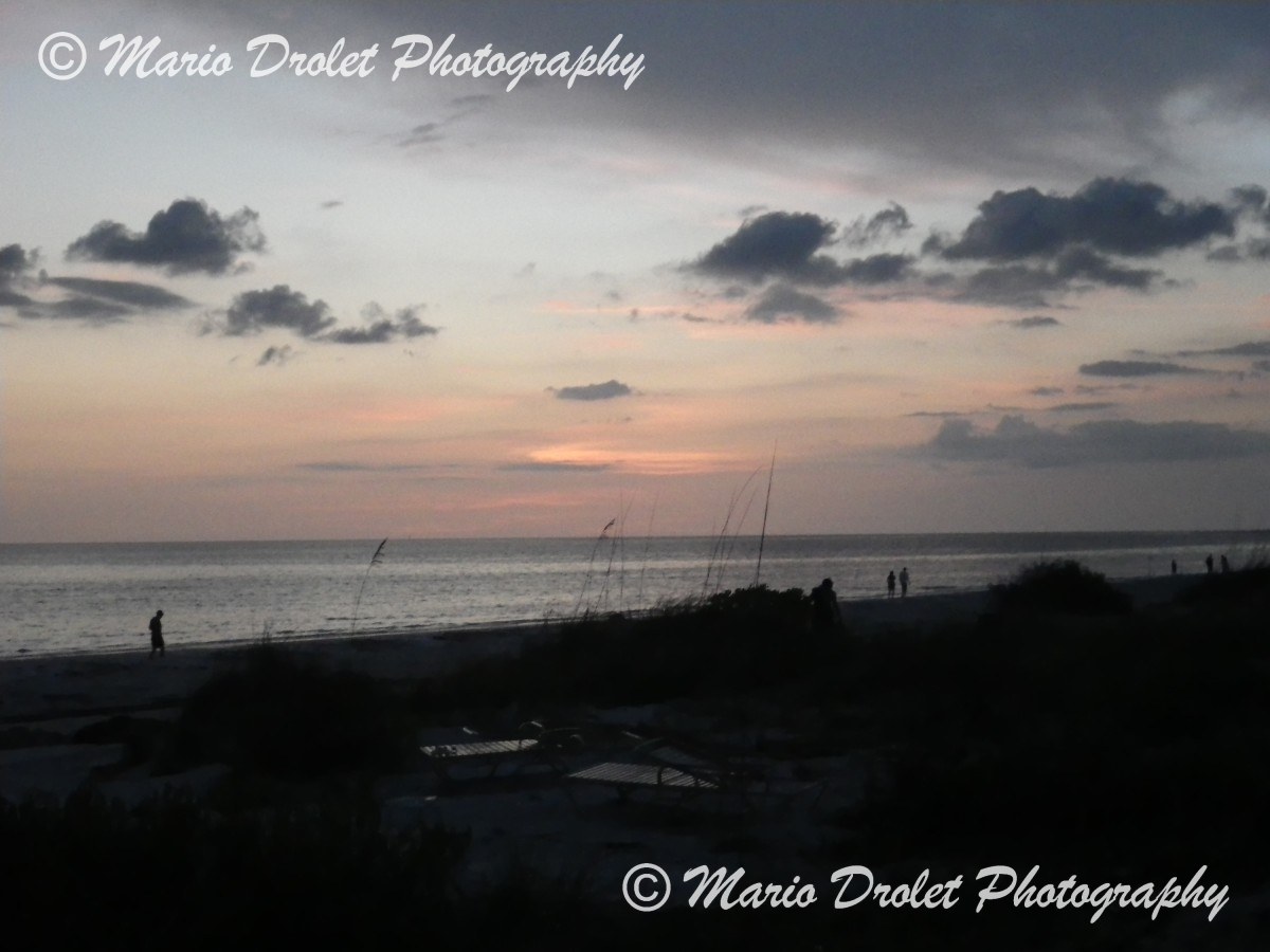 Sunset the Gulf of Mexico, Lido Beach, Florida