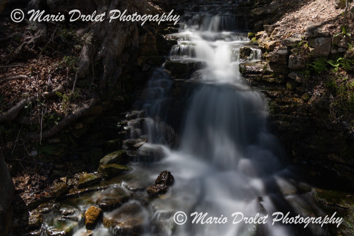 Waterfall at Silver Creek Conservation in long exposure
